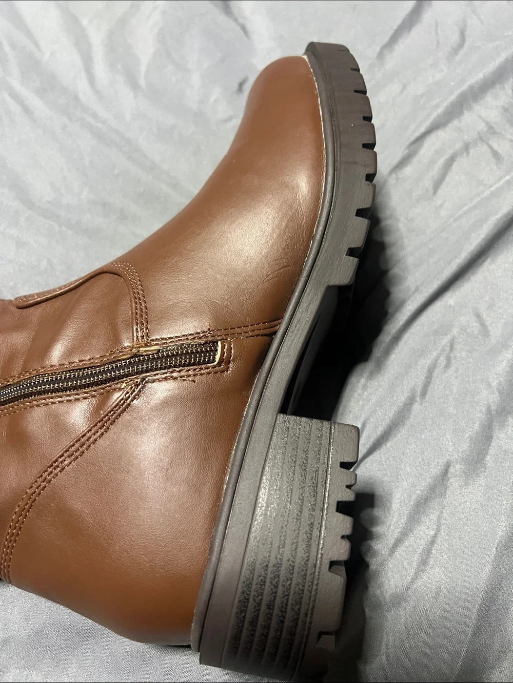 Luoika Chestnut Brown Women's Mid Thigh-High Slouchy Riding Boots